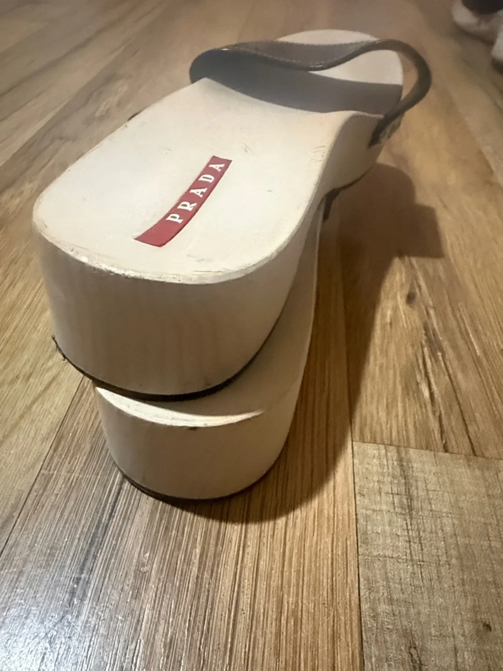 Prada Black and White Slide Mules - Picture 3 of 7
